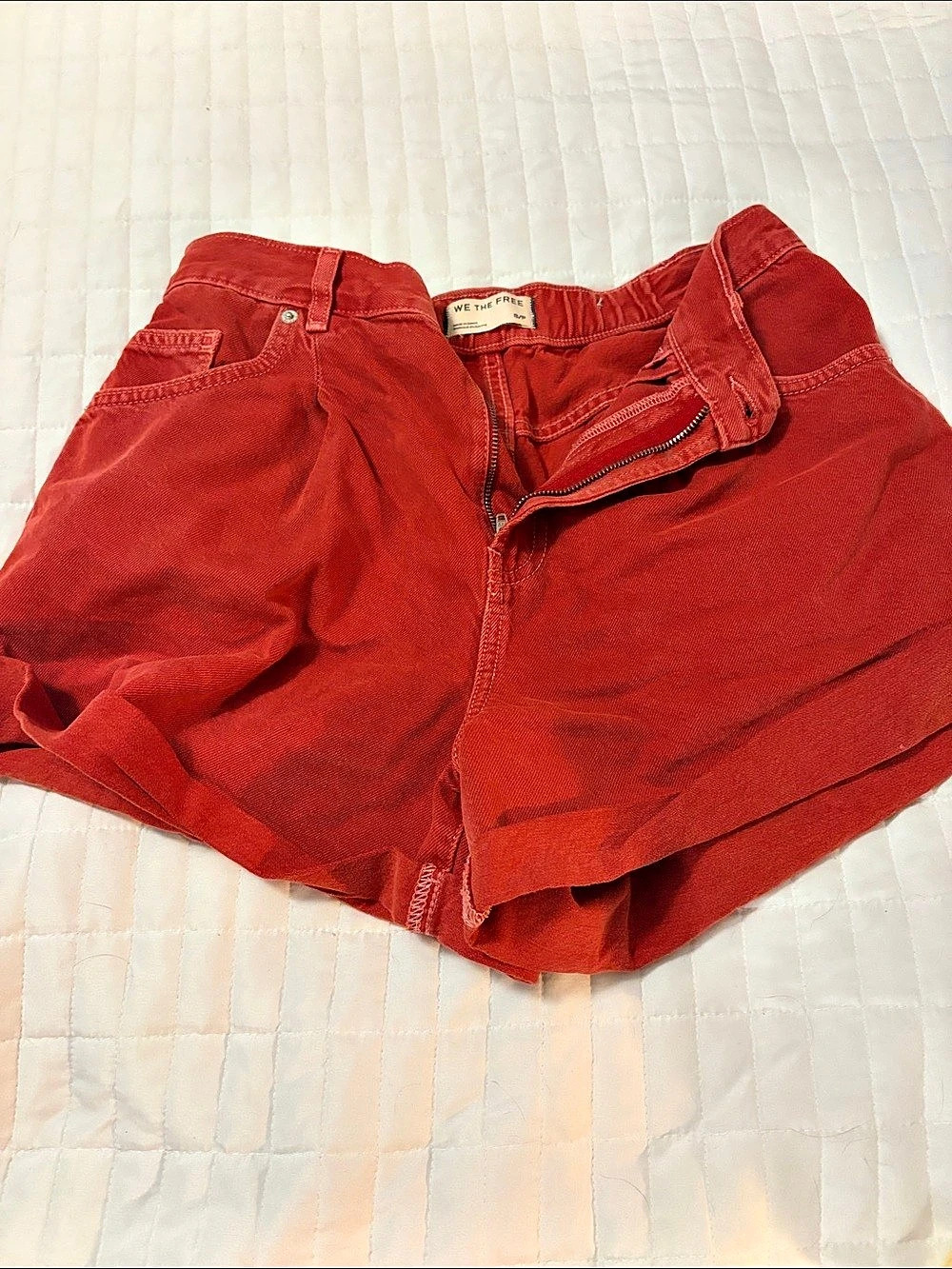We The Free Red Jean Shorts Size Small Like New
